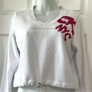 Calvin Klein White Cropped Top